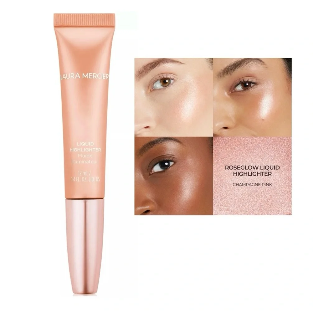 Laura Mercier RoseGlow Liquid Highlighter Champagne Pink - Picture 1 of 8